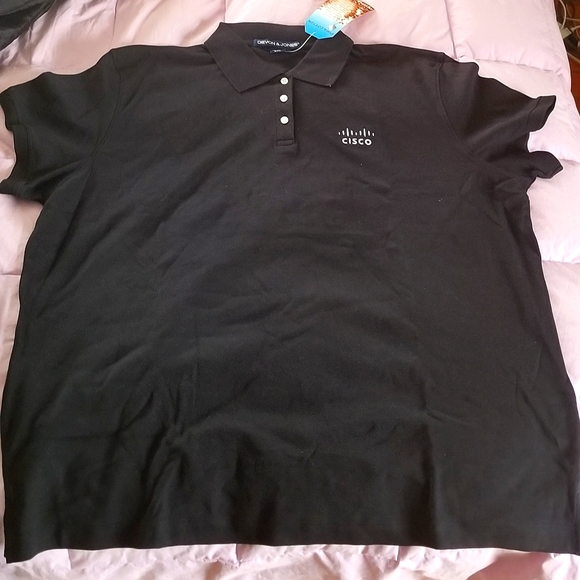 CISCO Women's Polo Shirt, Black, 100% Pima Cotton 2X / XXL - Picture 2 of 4